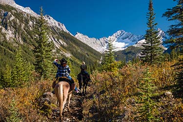 Rando Cheval - Voyage à cheval dans les Rocheuses  Banff CANADA