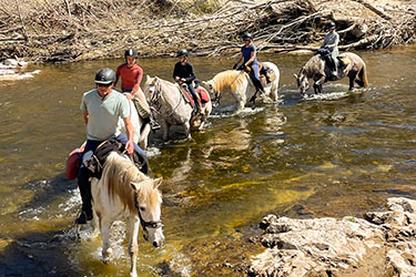 randonneurs a cheval grands espaces plateaux verdoyants haute loire auvergne