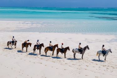cavaliers plage sable blanc lagon turquoise ocean indien