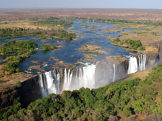 chutes victoria cascades fleuve zambeze zambie zimbabwe